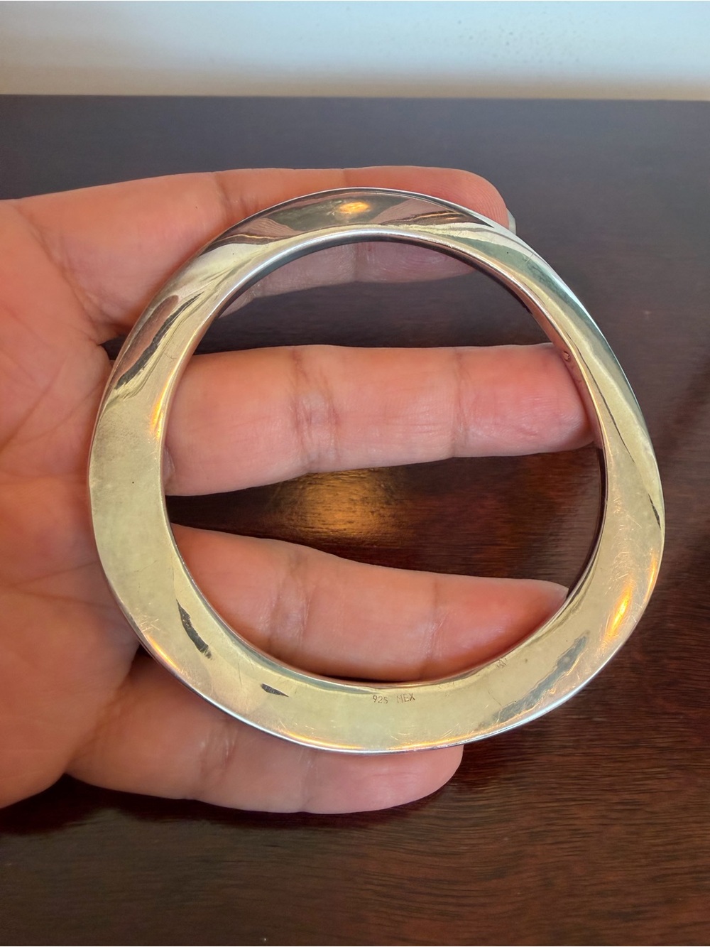 sterling silver 925 mexico slip on bangle 32 grams approximately average size